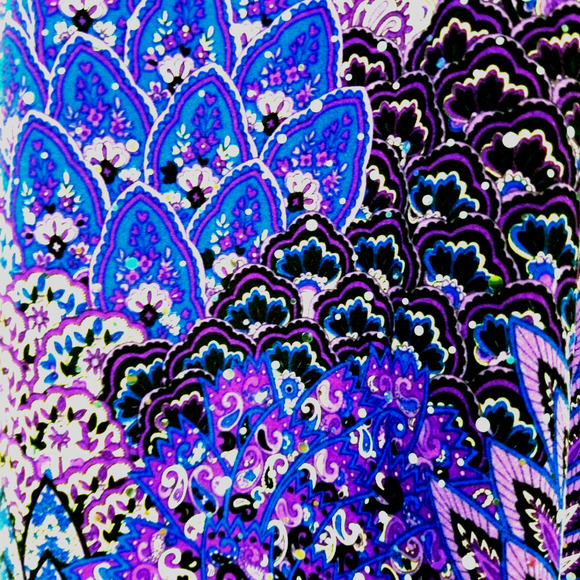 Dream Dance Peacock Dress Multicolor Purple Blue Sparkly Womens Small - Picture 5 of 7